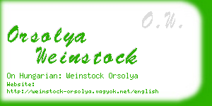 orsolya weinstock business card